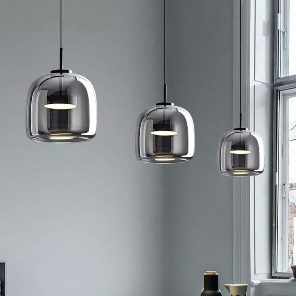 Lampe Pendante Nordique En Verre Noir