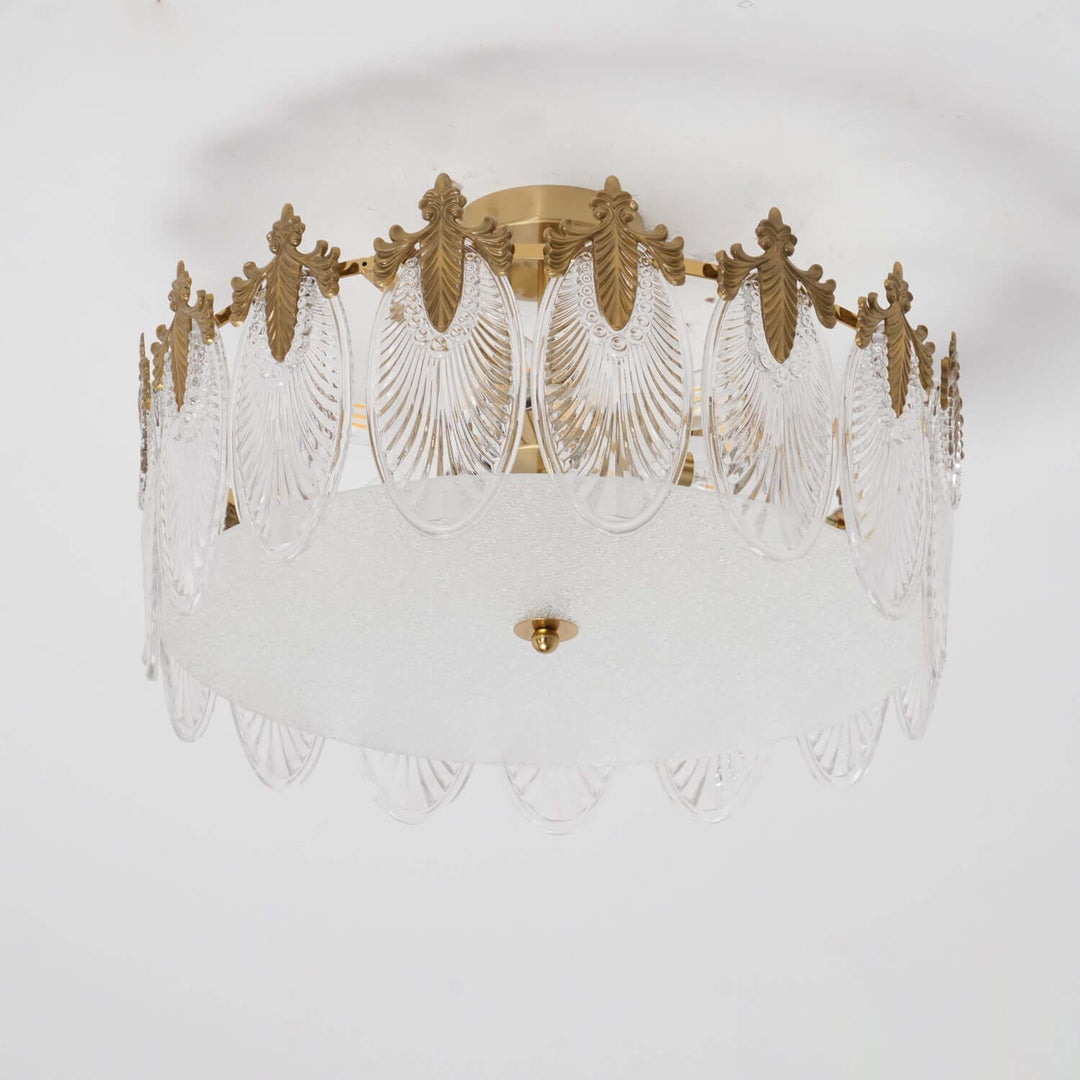 Motif Décoratif Lustre Rond En Verre