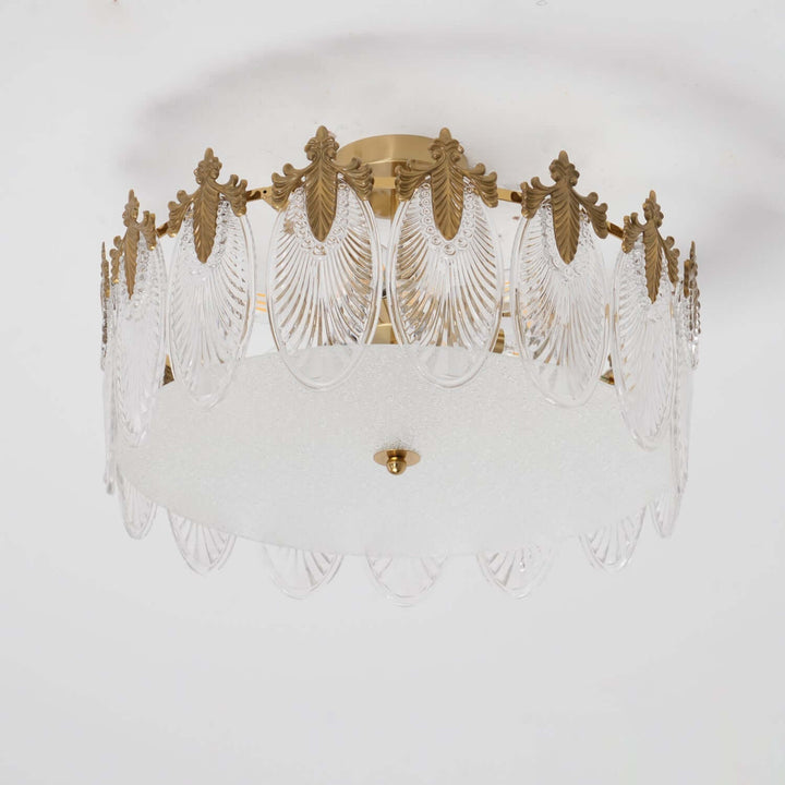 Motif Décoratif Lustre Rond En Verre