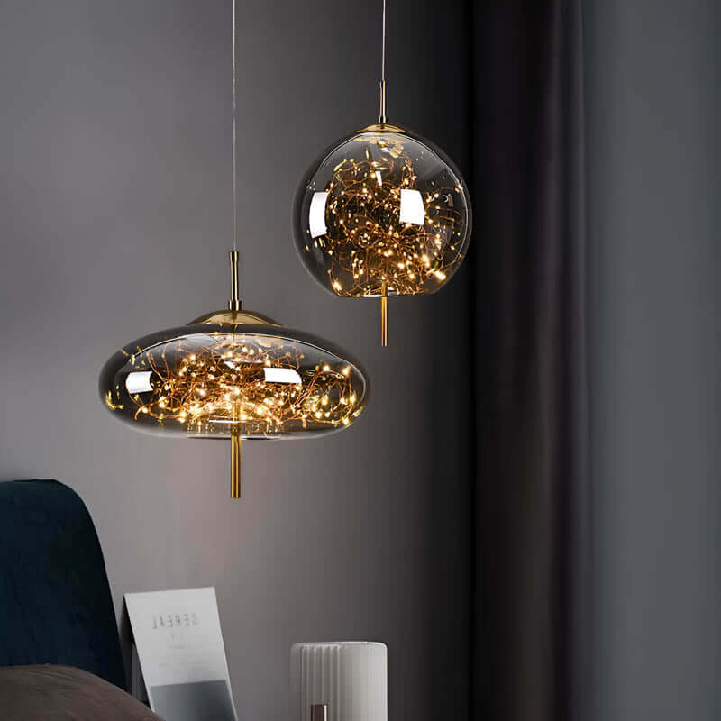 Essence | Suspension Exquise En Verre Brun