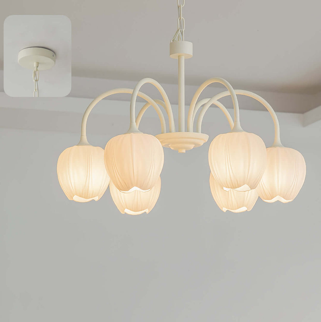 Lustre Tulipe Matcha - Éclairage élégant et apaisant