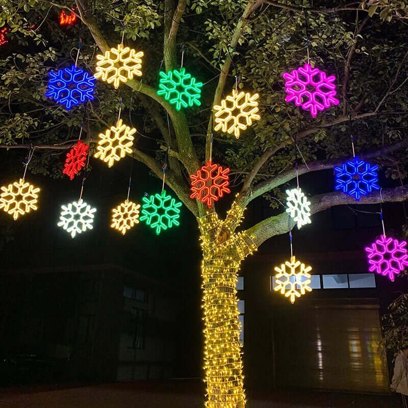 Lampe De Noël Led Flocon De Neige Étanche