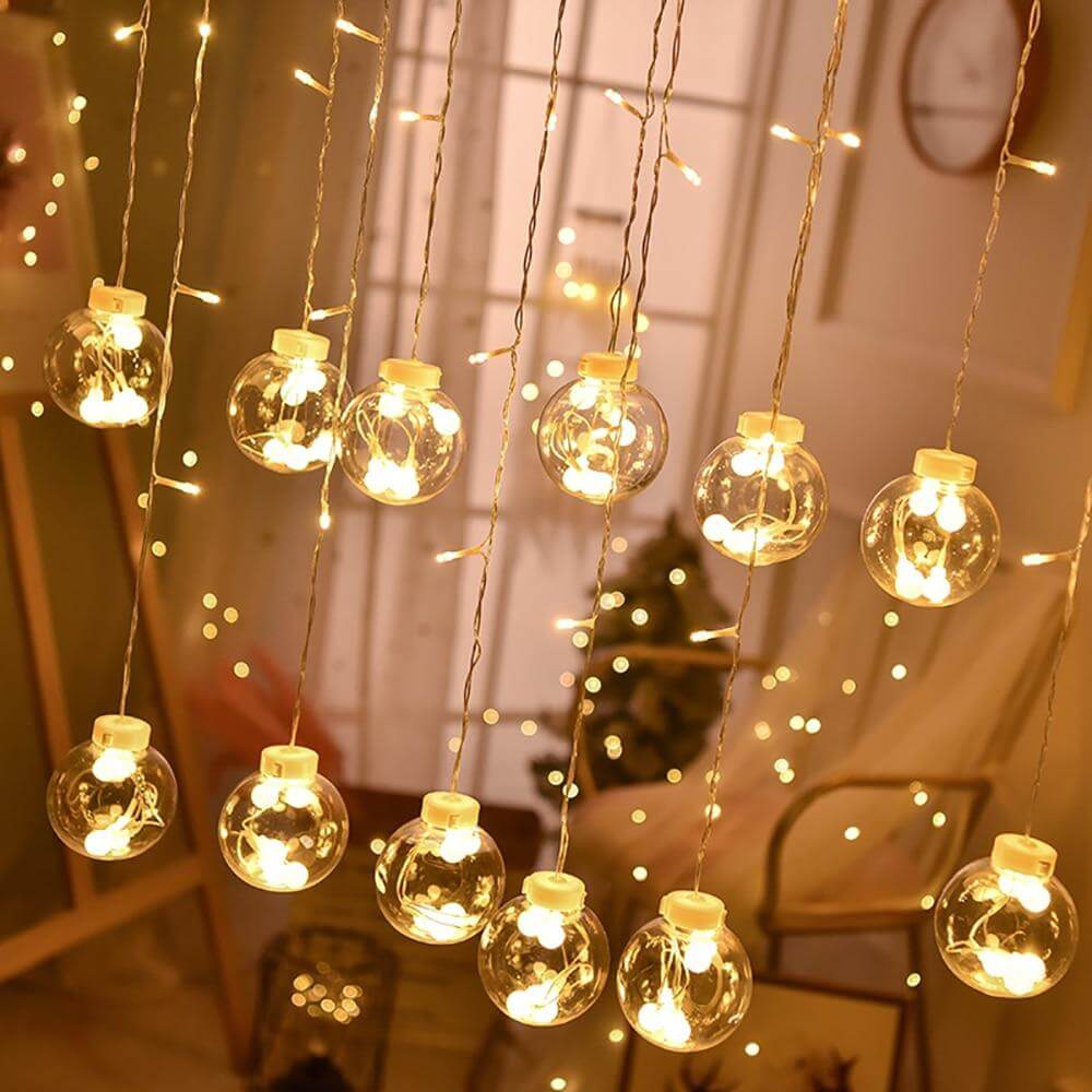 Guirlande Lumineuse Extérieure LED Globe - 12 Boules
