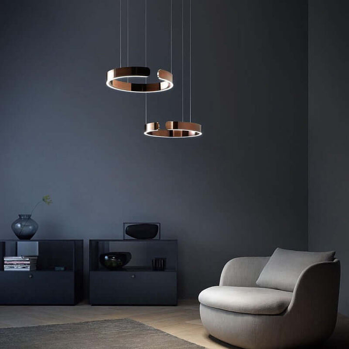 Suspension LED Ronde Moderne - Éclairage Intérieur Design