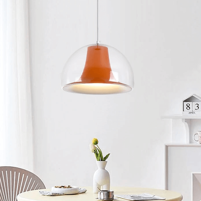 Lampe Pendante En Verre À Méduse Semi-Circulaire