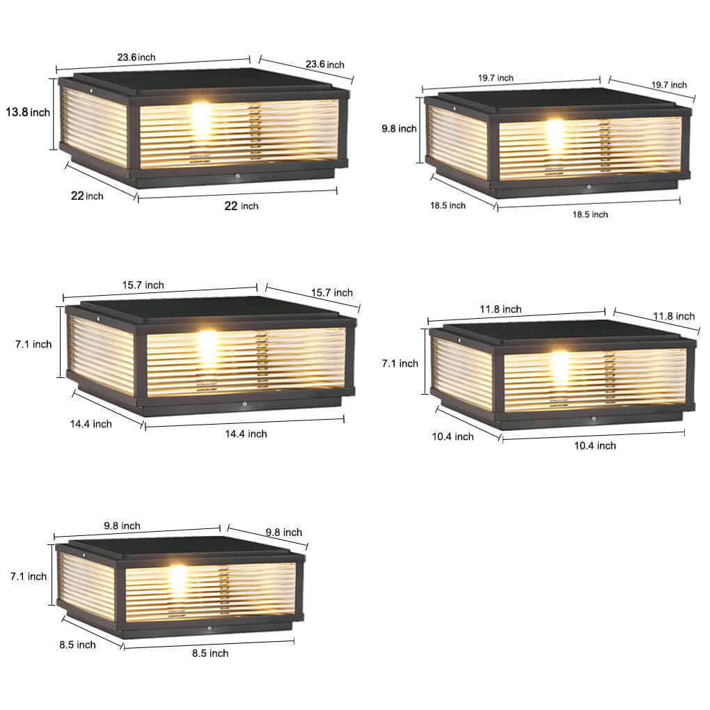 Lampe Extérieure Poteau Carrée - Éclairage LED Moderne