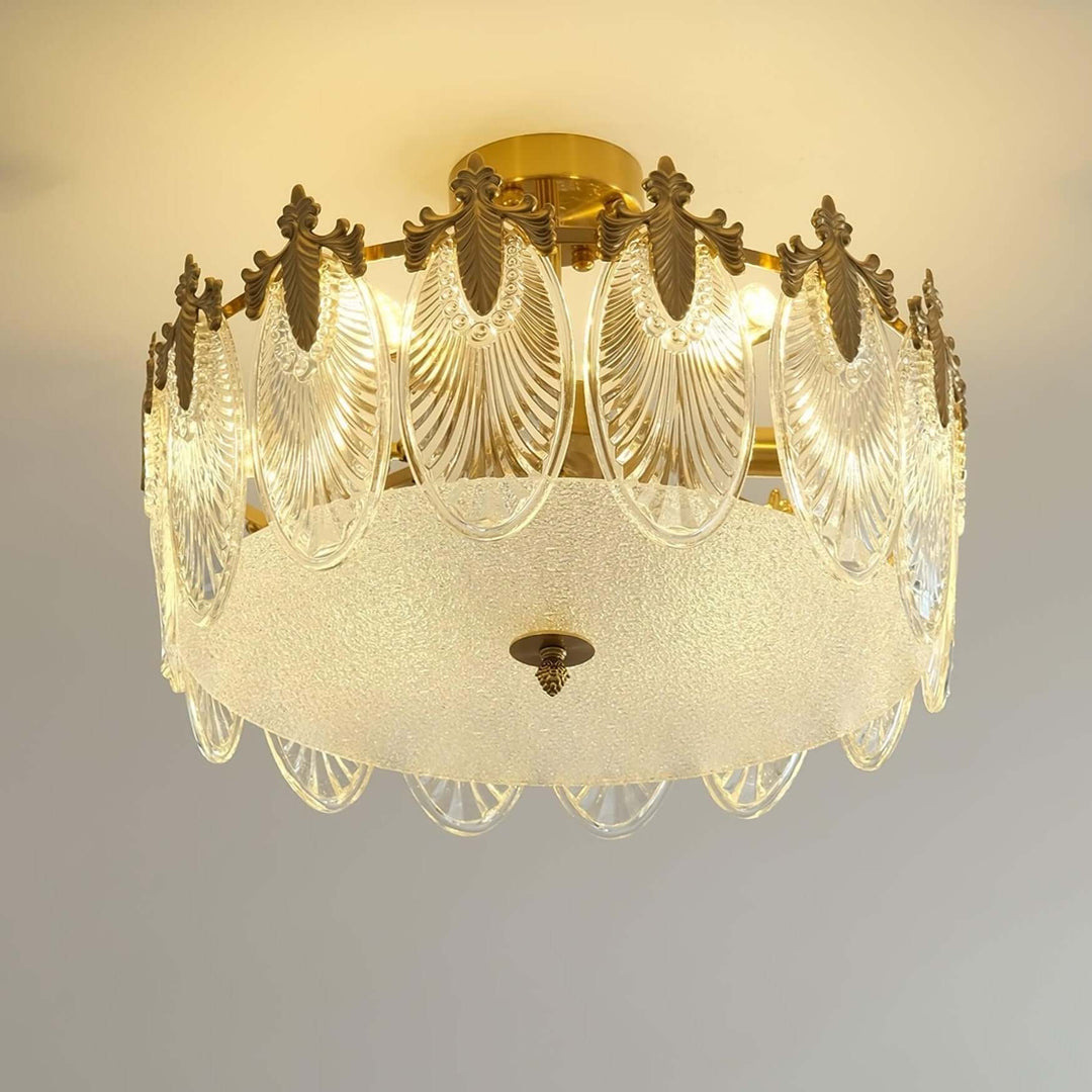 Motif Décoratif Lustre Rond En Verre