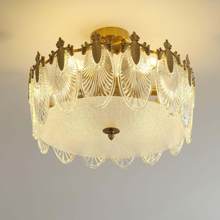 Motif Décoratif Lustre Rond En Verre