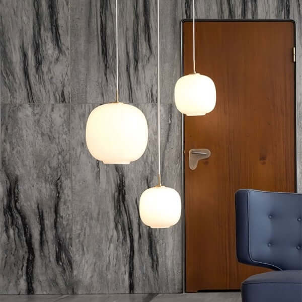 Lampe Pendante Moderne Nordique Radihous En Verre Opale