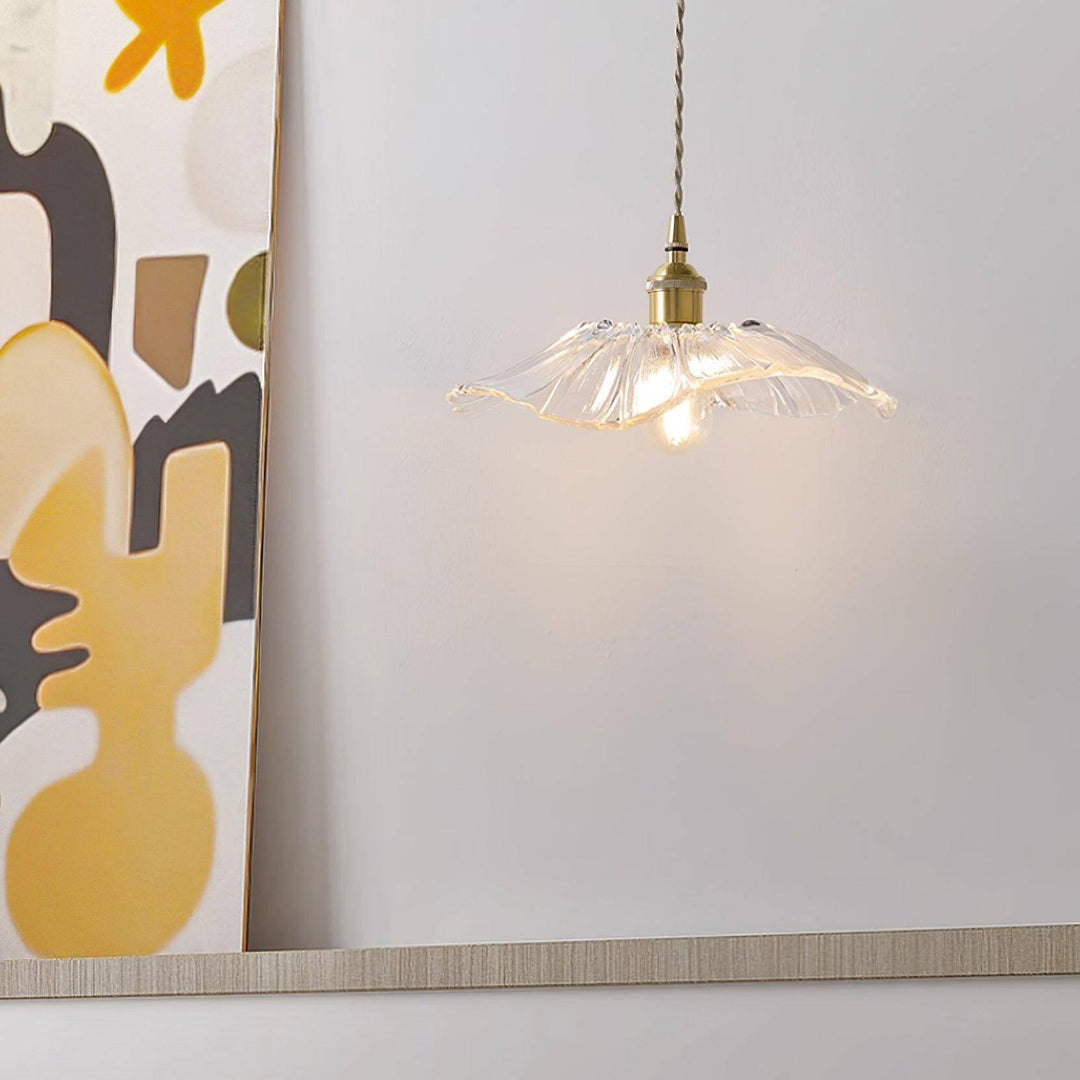 Fleur Lampe Suspendue En Verre