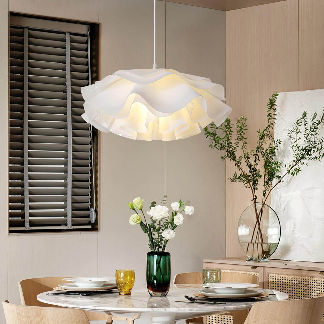 Lampe Pendante Blanche En Forme De Fleur