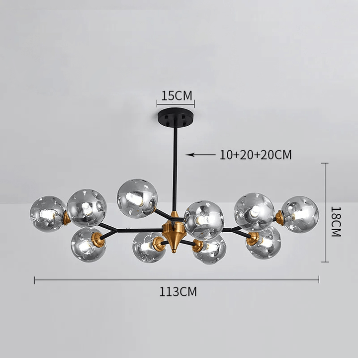 Lustre Moderne En Verre Soufflé
