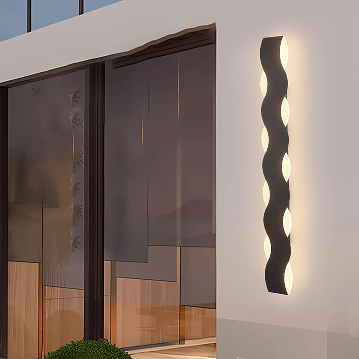 Applique Murale Extérieure Ondulée - Éclairage LED Moderne