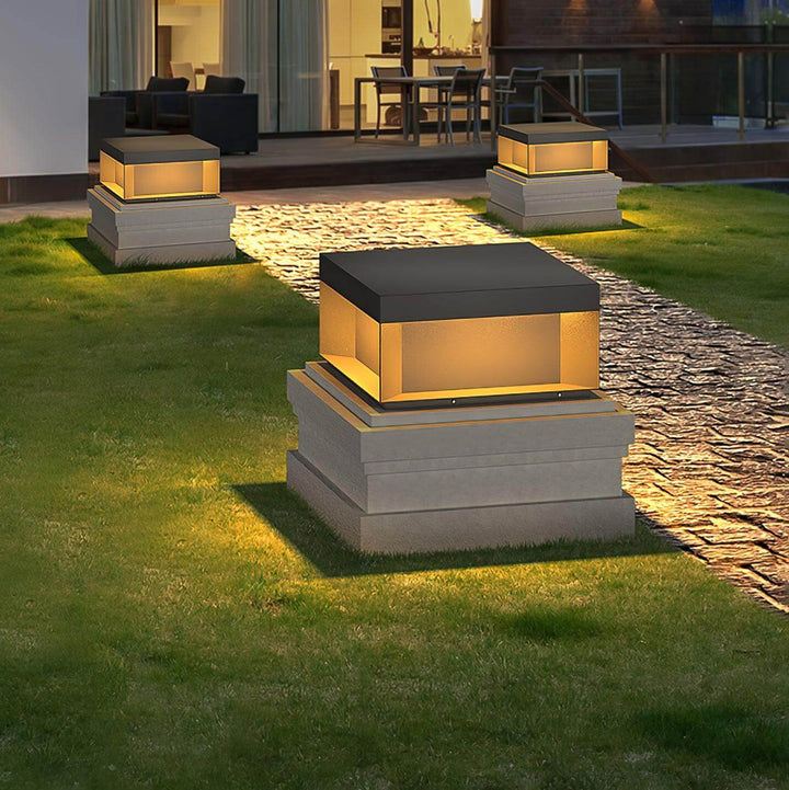 Boîtier Luminaire Extérieur - Éclairage Poteau Solaire LED