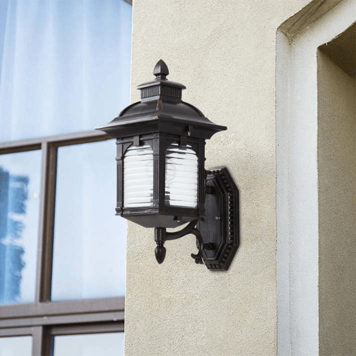 Lampe Murale Extérieure Vintage - Verre Antique