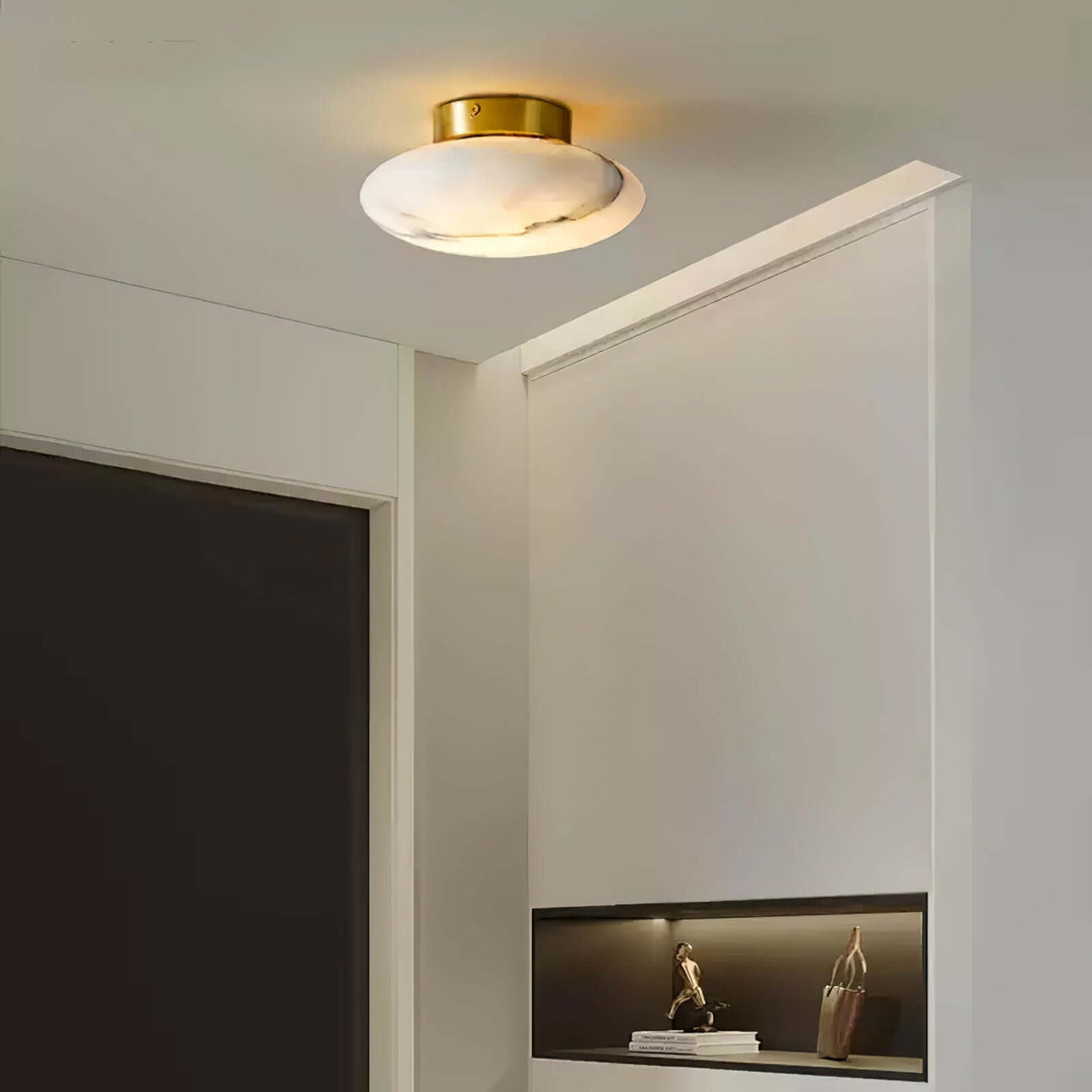Plafonnier Ovale En Albâtre