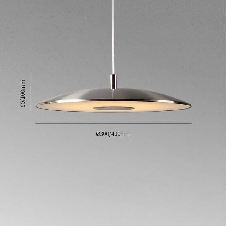 Suspension Luminaire LED Fer Nickel - Design Moderne