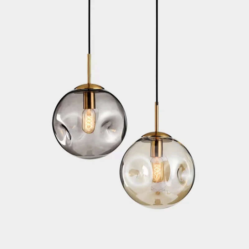 Brikey - Lampe Suspendue Sphérique En Verre