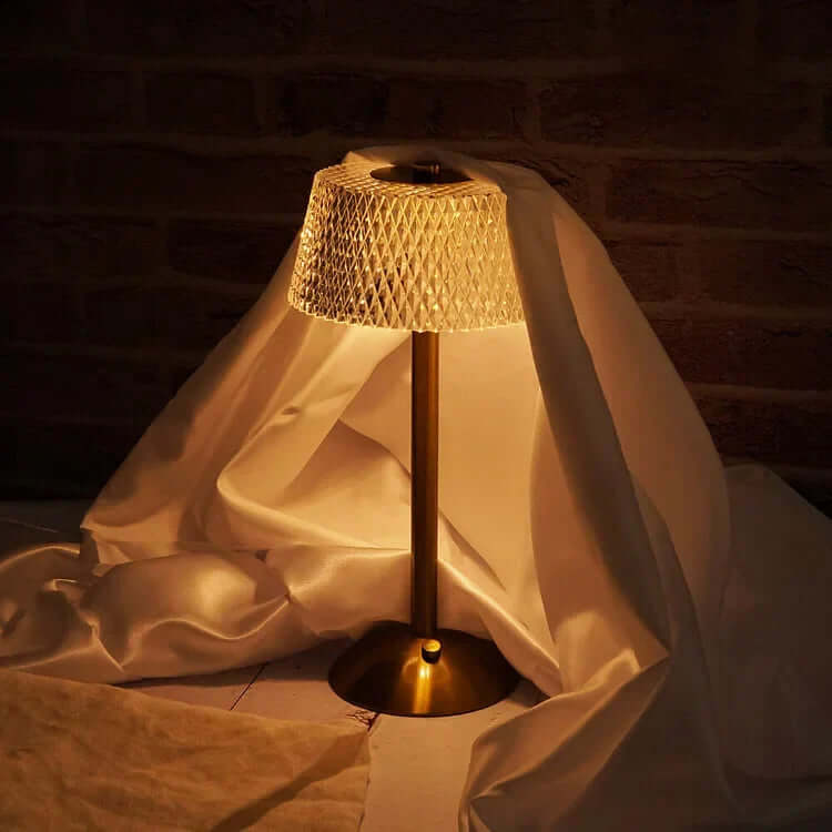 Lampe À Poser Sans Fil En Métal Cristal