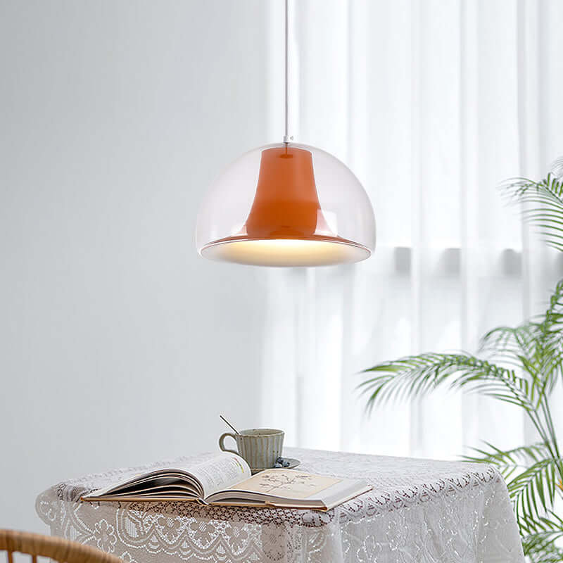 Lampe Pendante En Verre À Méduse Semi-Circulaire