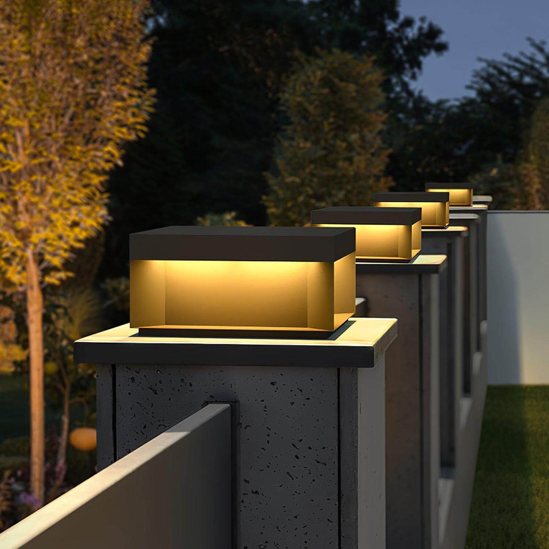 Boîtier Luminaire Extérieur - Éclairage Poteau Solaire LED