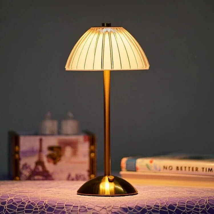 Lampe À Poser Sans Fil En Métal Cristal
