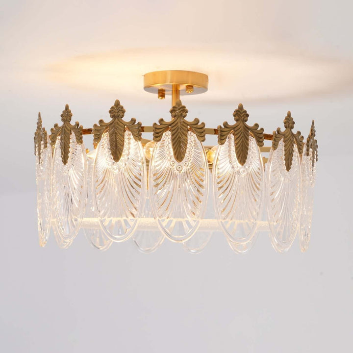 Motif Décoratif Lustre Rond En Verre