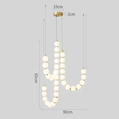 Lustre À Chaîne Blanc De Luxe