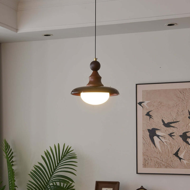 Suspension Design - Luminaire Intérieur en Verre, Bois & Métal