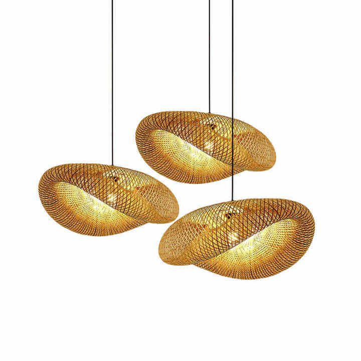 Suspension en Bambou - Éclairage Intérieur Naturel