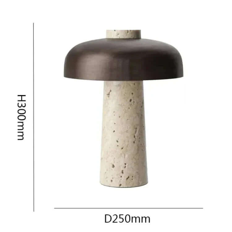 Lampe À Poser En Travertin Naturel