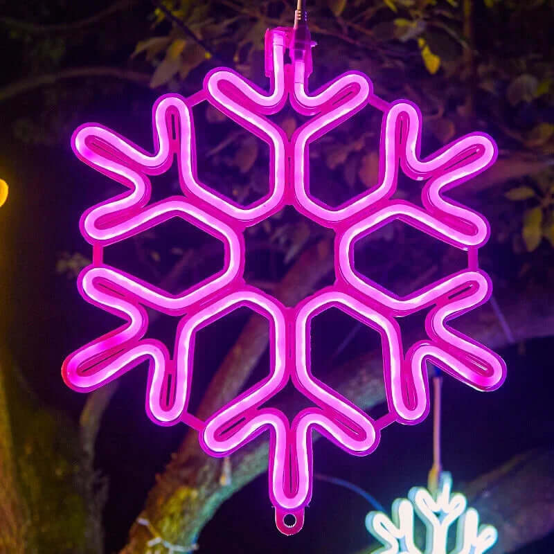 Lampe LED Flocon Neige Extérieure - Décoration Festive Étanche
