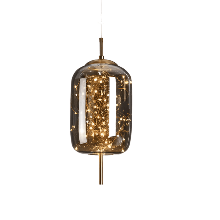 Suspension Lumineuse Verre Brun - Décoration Intérieure