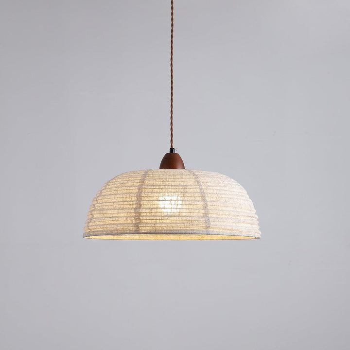 Lampe Suspendue Bois et Tissu - Éclairage Design