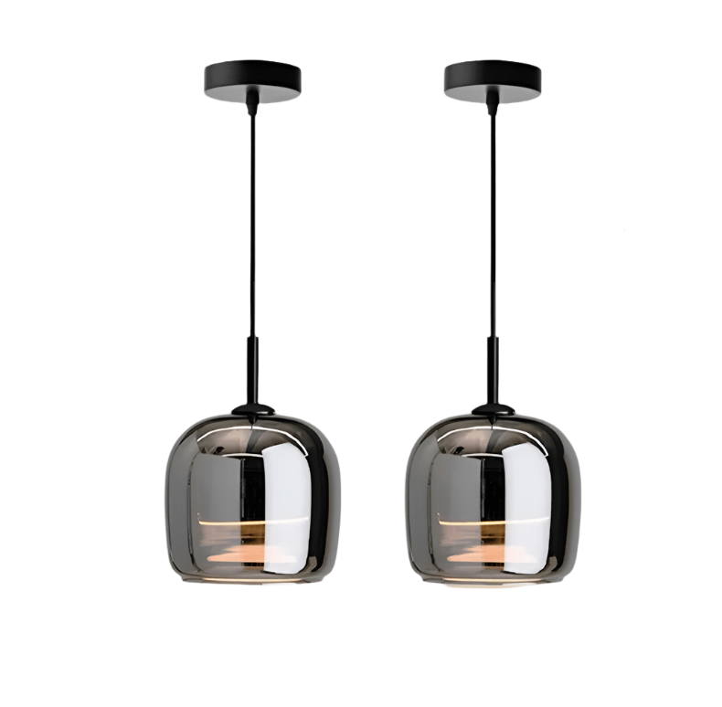 Suspension Verre Noir - Luminaire Design Nordique