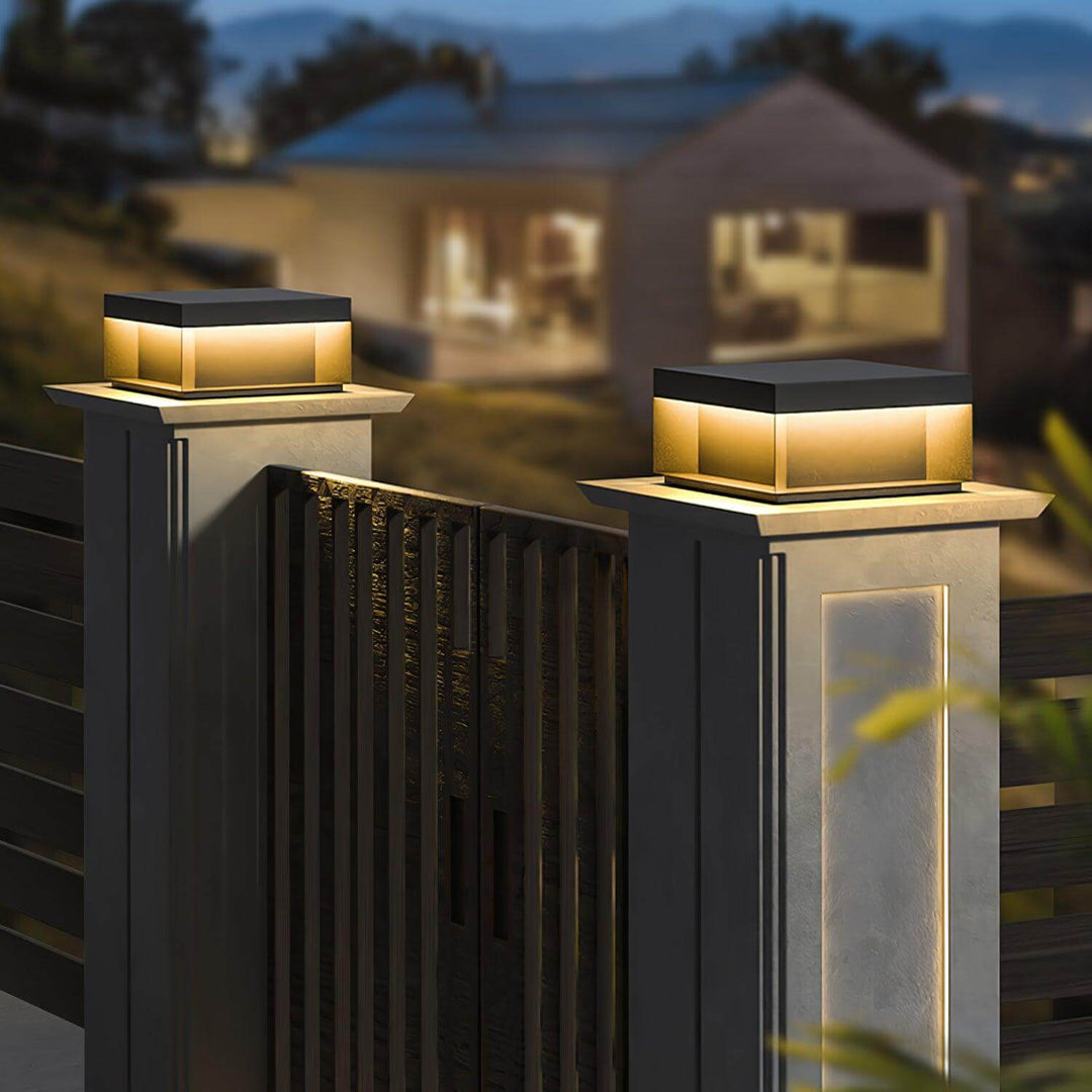 Boîtier Luminaire Extérieur - Éclairage Poteau Solaire LED