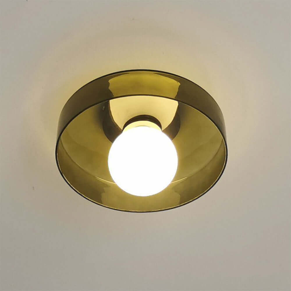 Plafonnier Rond Moderne en Verre - Éclairage Intérieur