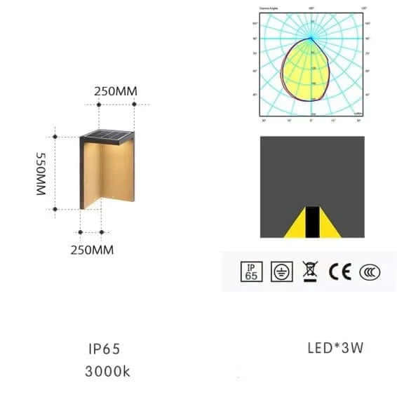 Lampe Solaire Extérieure Design Minimaliste