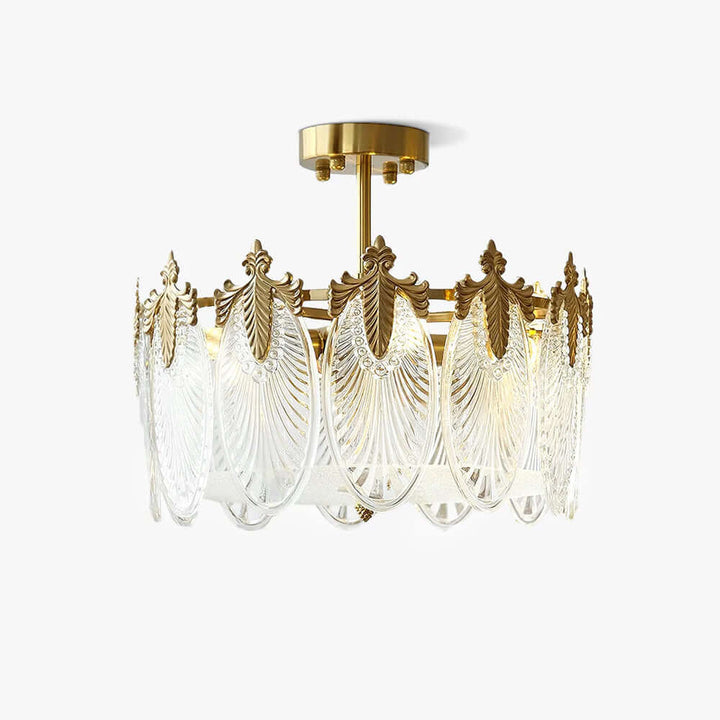 Motif Décoratif Lustre Rond En Verre