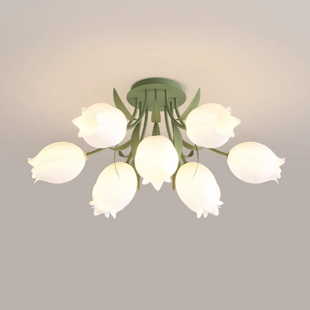 Plafonnier Floral Crème - Éclairage Intérieur Design