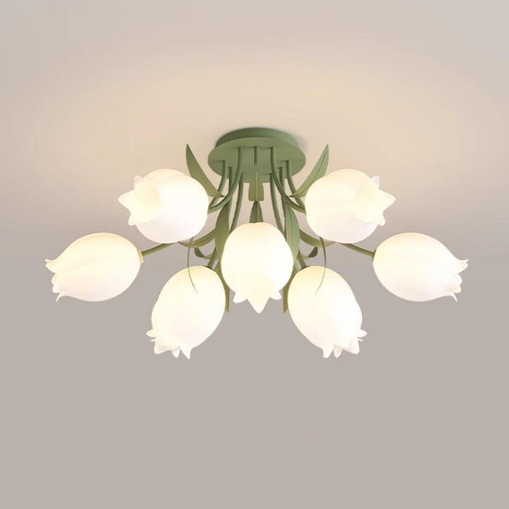 Plafonnier Floral Crème - Éclairage Intérieur Design
