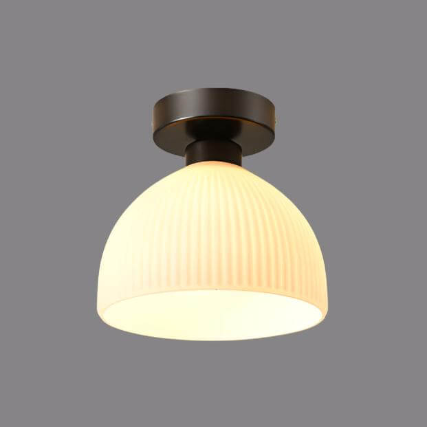 Plafonnier Verre Blanc - Éclairage Moderne & Doux