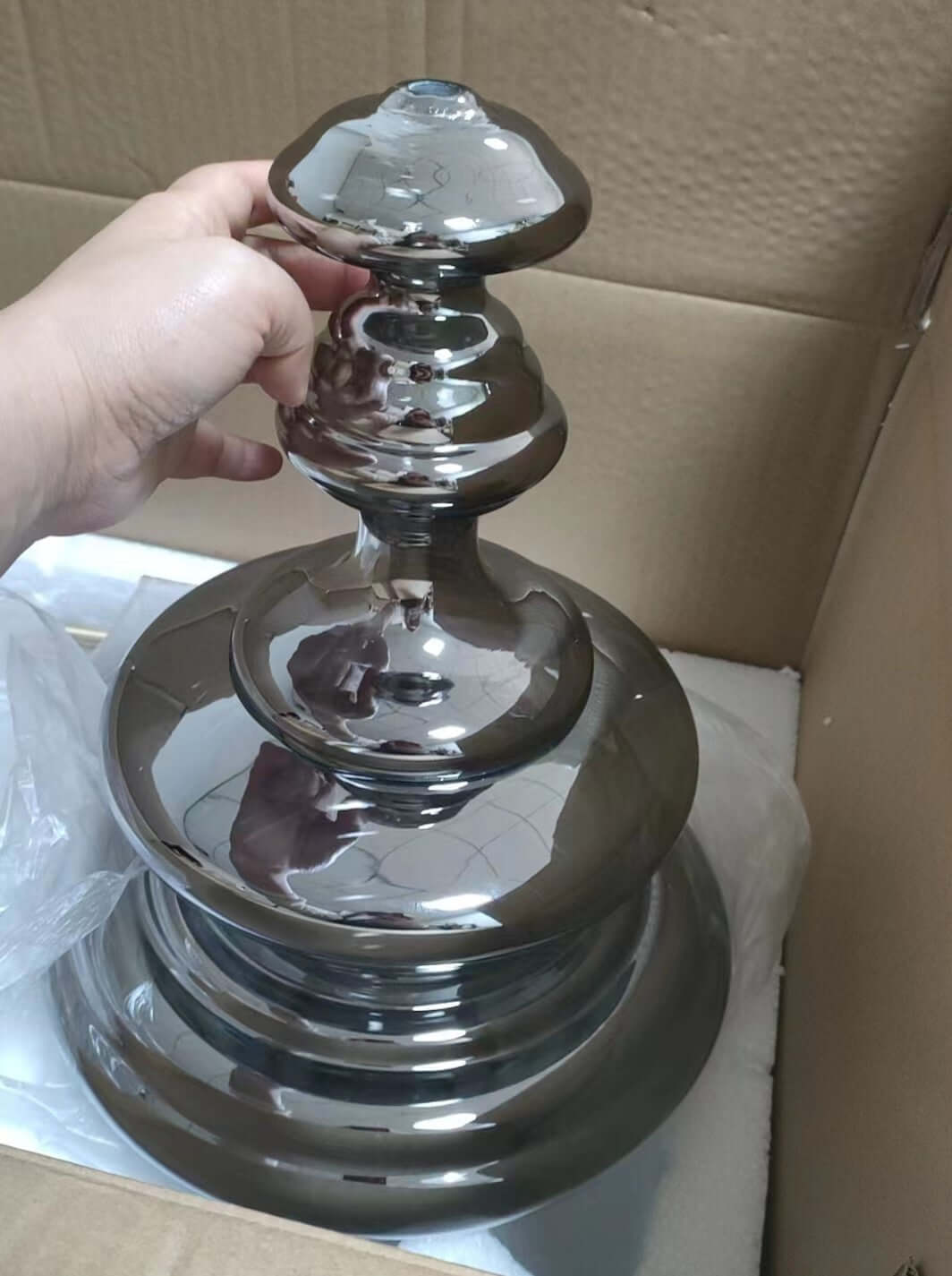 Lampe Suspendue Moderne En Verre Gris Ciel Étoilé