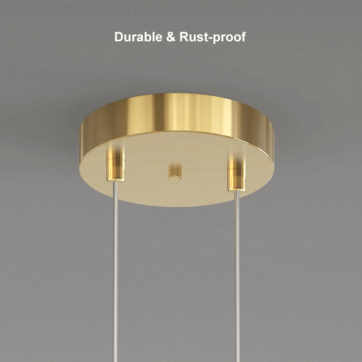 Lampe Suspendue Cercle Double Lumière - Design Doré