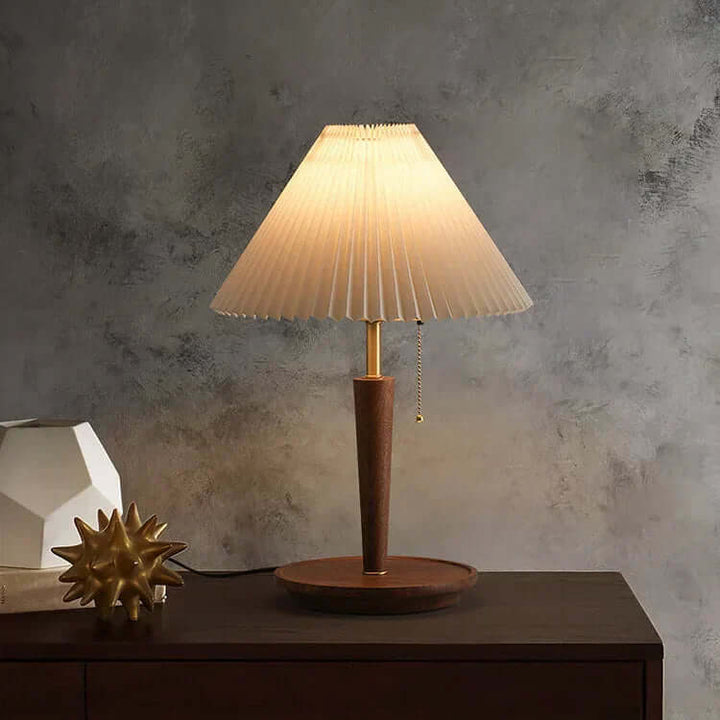 Lampe À Poser En Bois Plissé