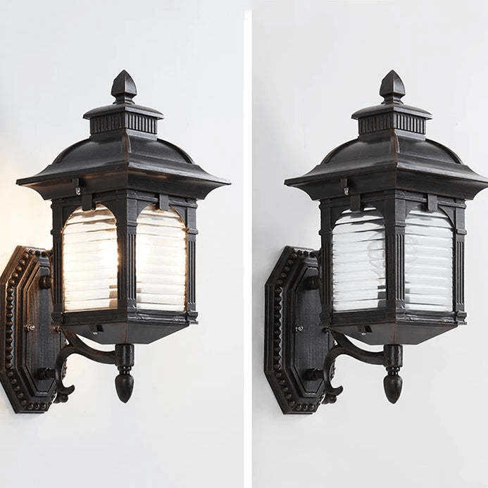 Lampe Murale Extérieure Vintage - Verre Antique
