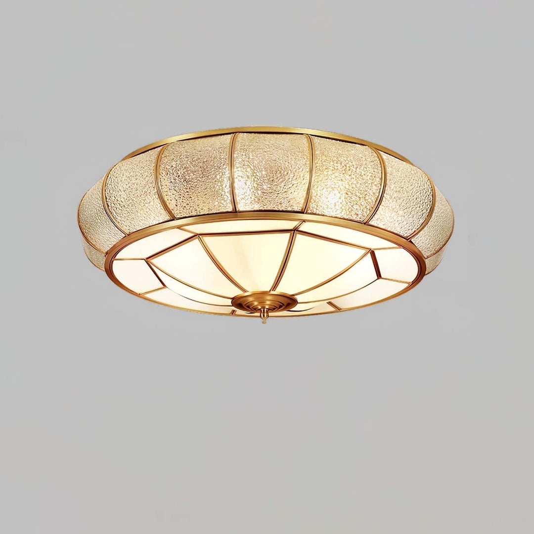 Plafonnier En Verre Texturé Rond