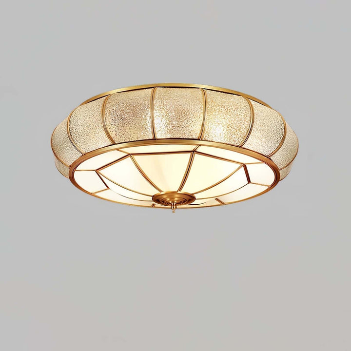 Plafonnier En Verre Texturé Rond