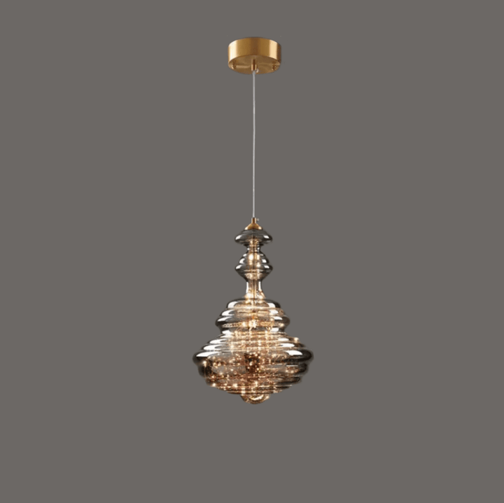 Suspension Moderne Verre Gris - Ciel Étoilé