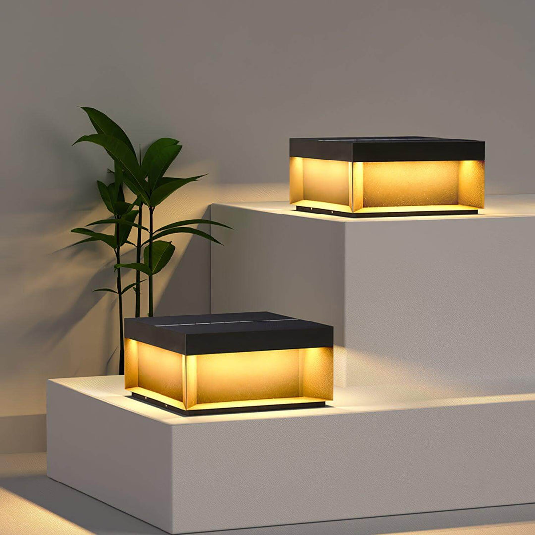 Boîtier Luminaire Extérieur - Éclairage Poteau Solaire LED